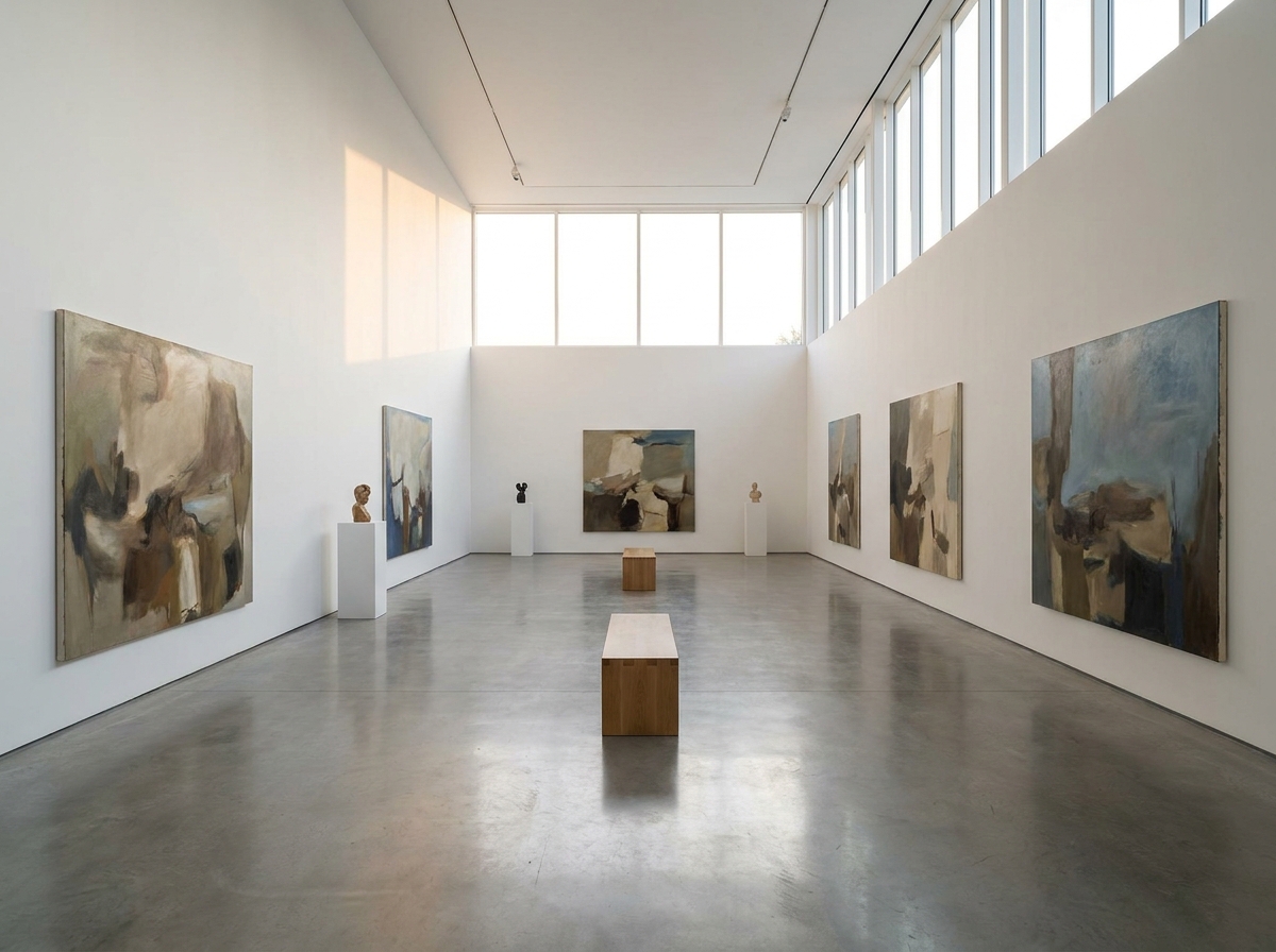 An art gallery ready for an event, showcasing how Eventbrite helps artists sell tickets.