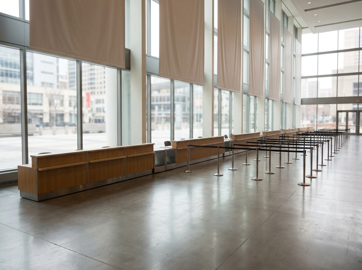 An efficient event check-in area, managed with a powerful event ticketing software.