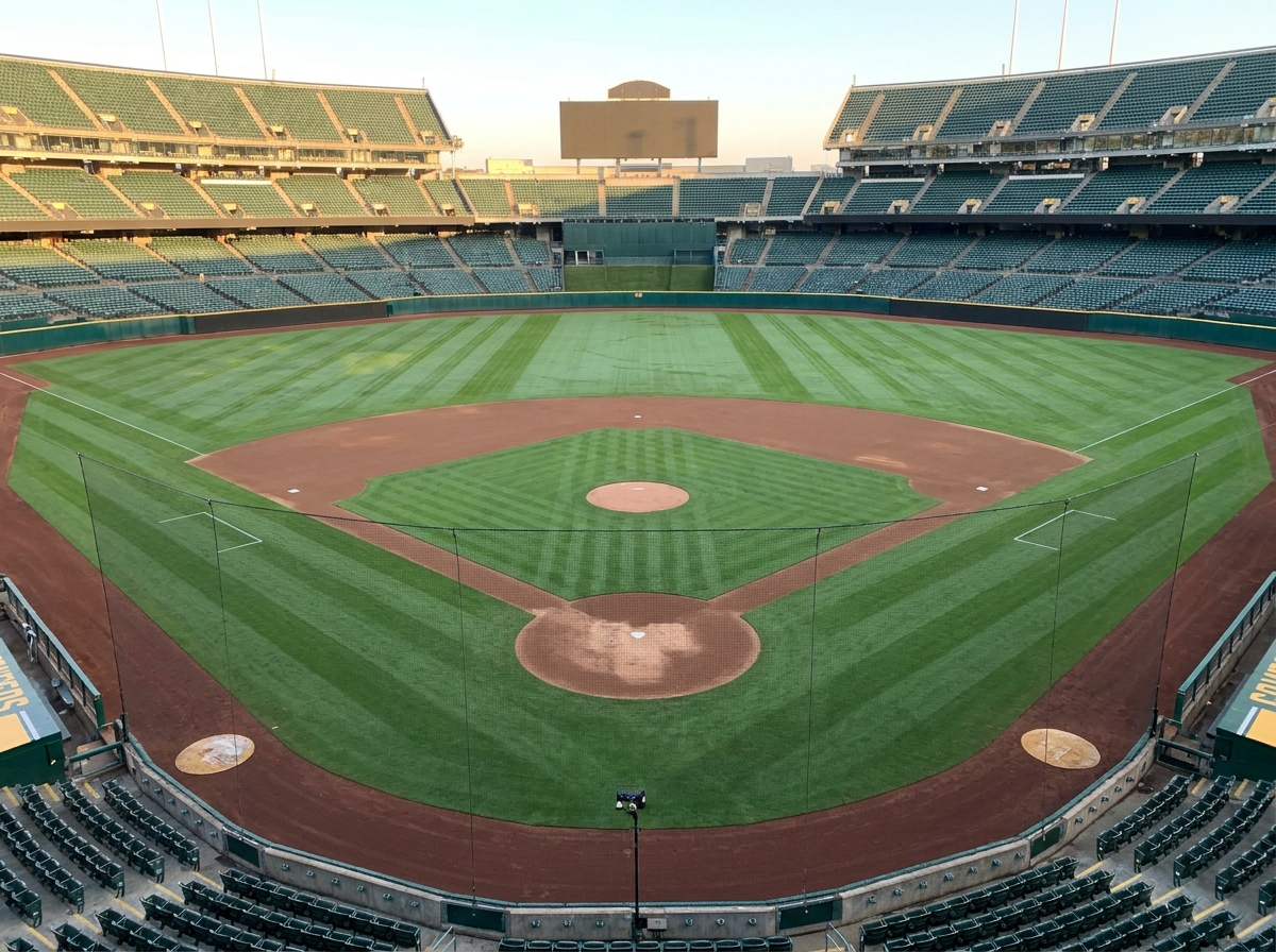A pristine baseball diamond ready for a game.