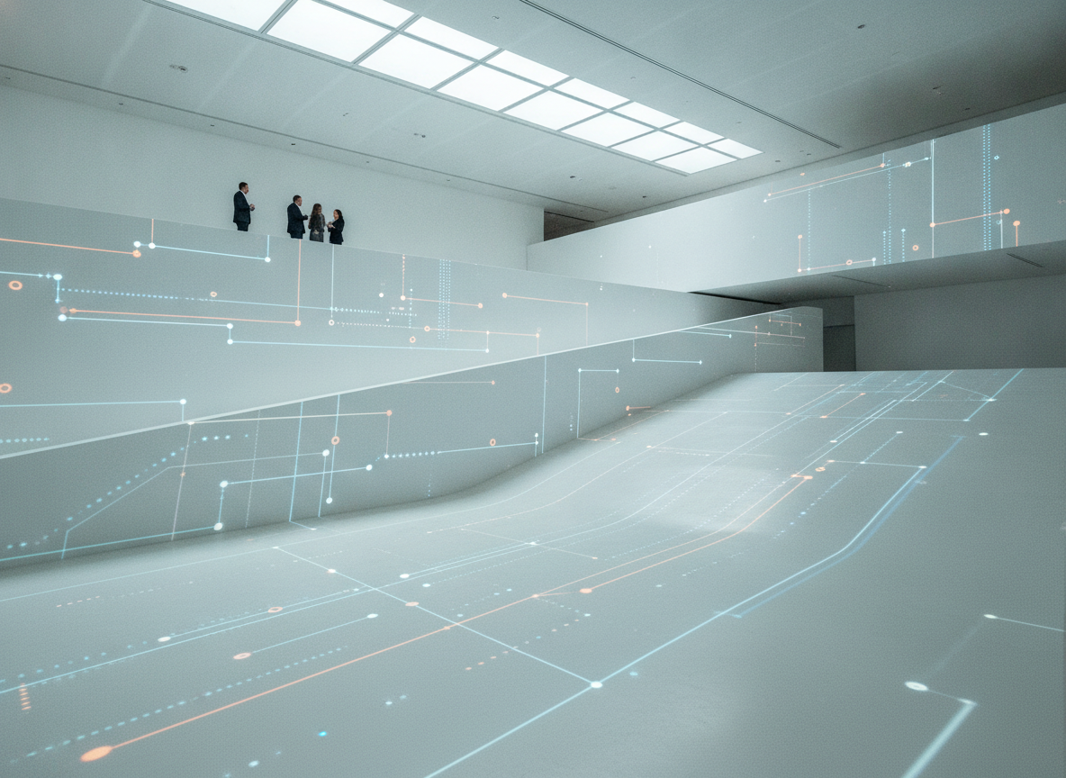 Abstract representation of real-time data and analytics for events.
