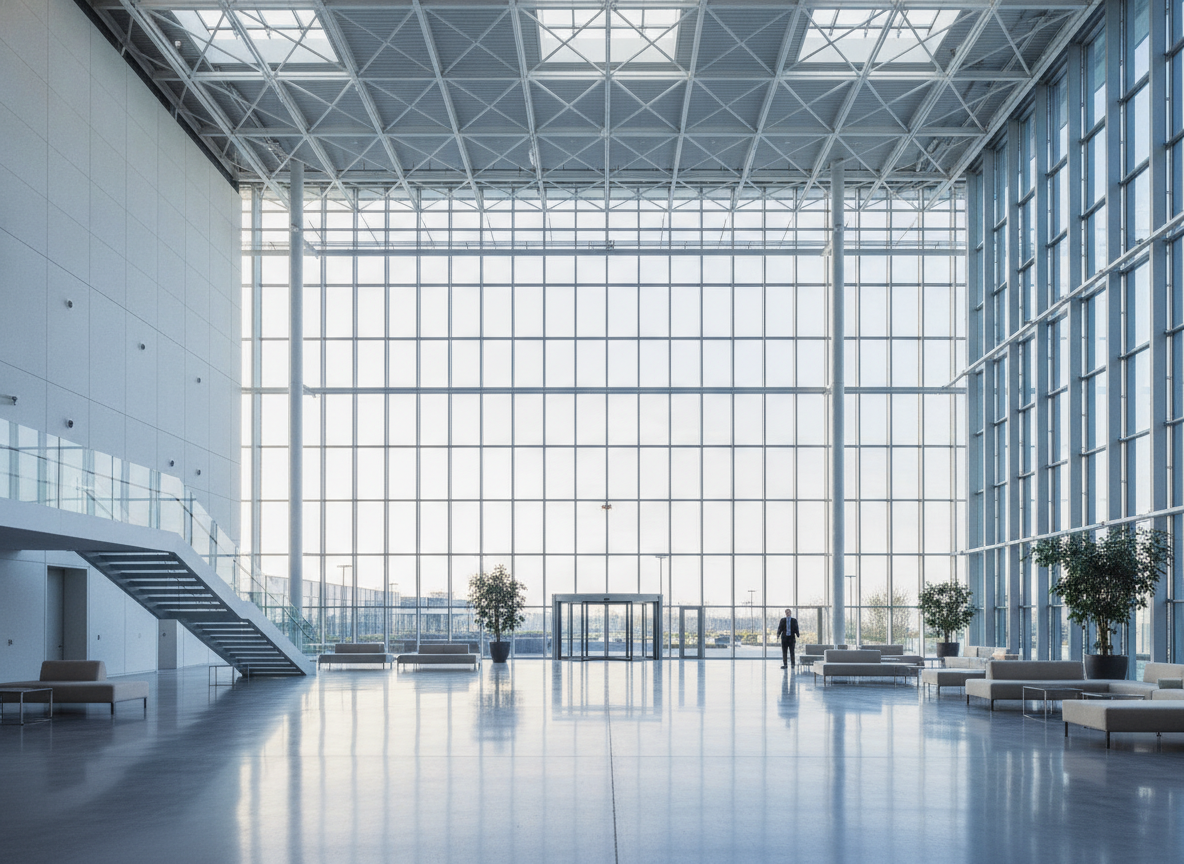 A large, empty event hall representing the scale of Eventbrite's audience.