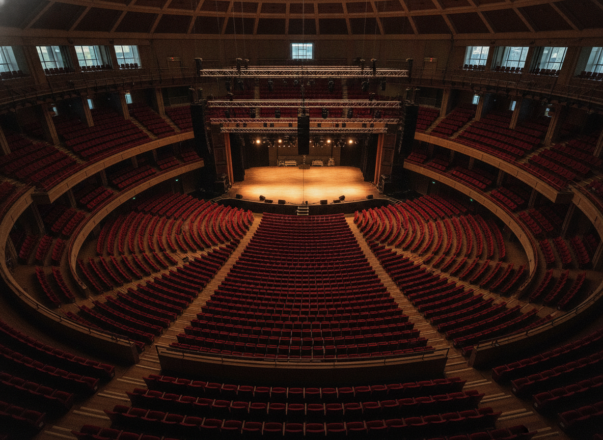 An empty theater being prepared, highlighting the tools for a successful event.