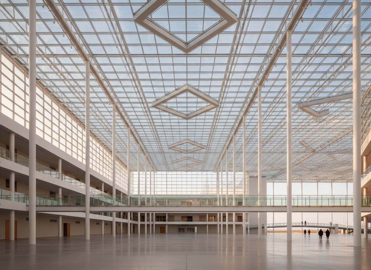 A modern convention center atrium where an event using group ticketing might take place.