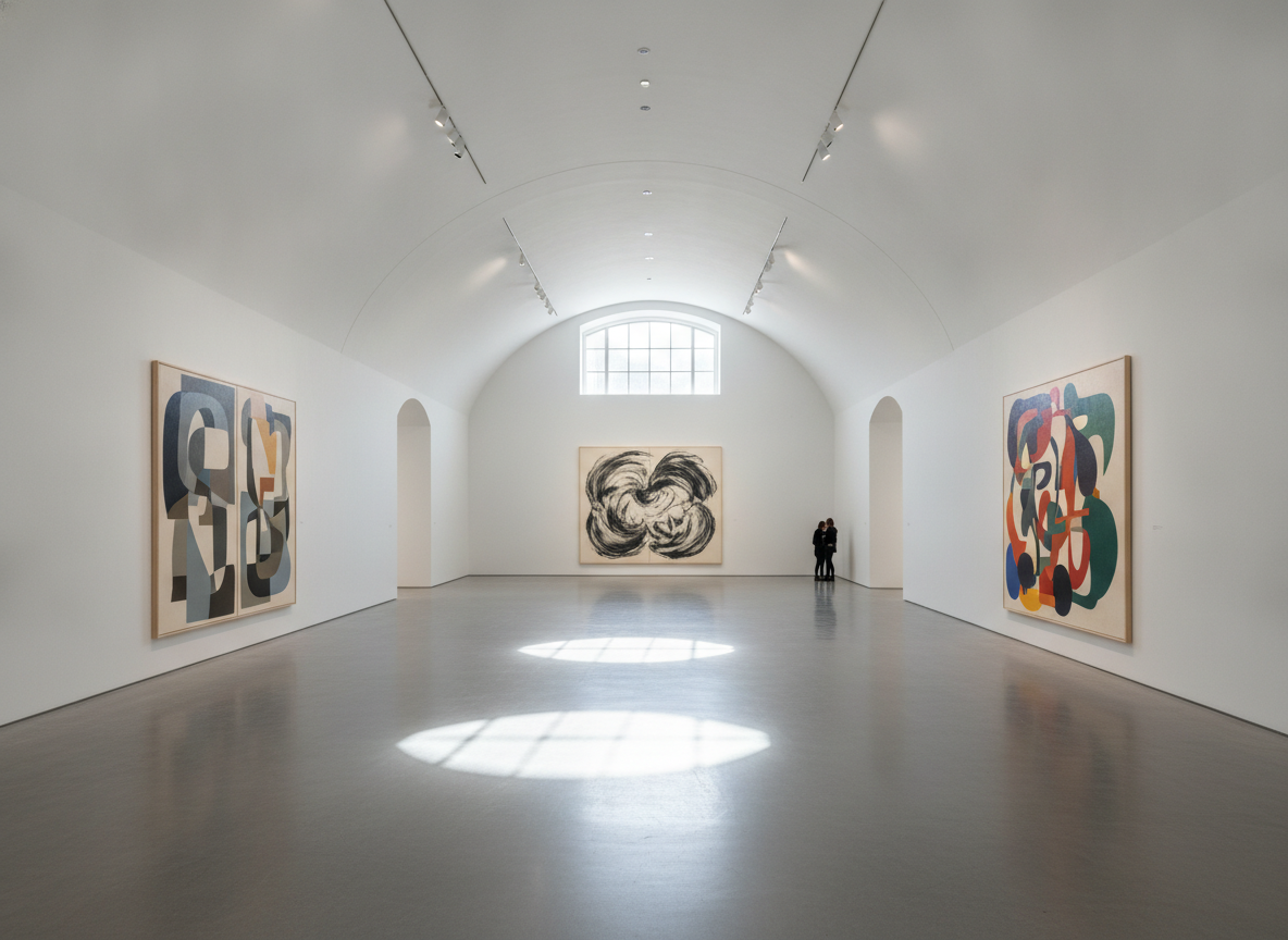 An empty art gallery, representing a venue that offers memberships to patrons.