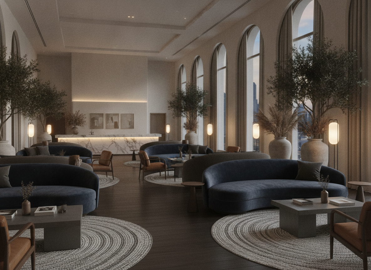 An empty VIP lounge at an event, a perk offered through a premium ticket tier.