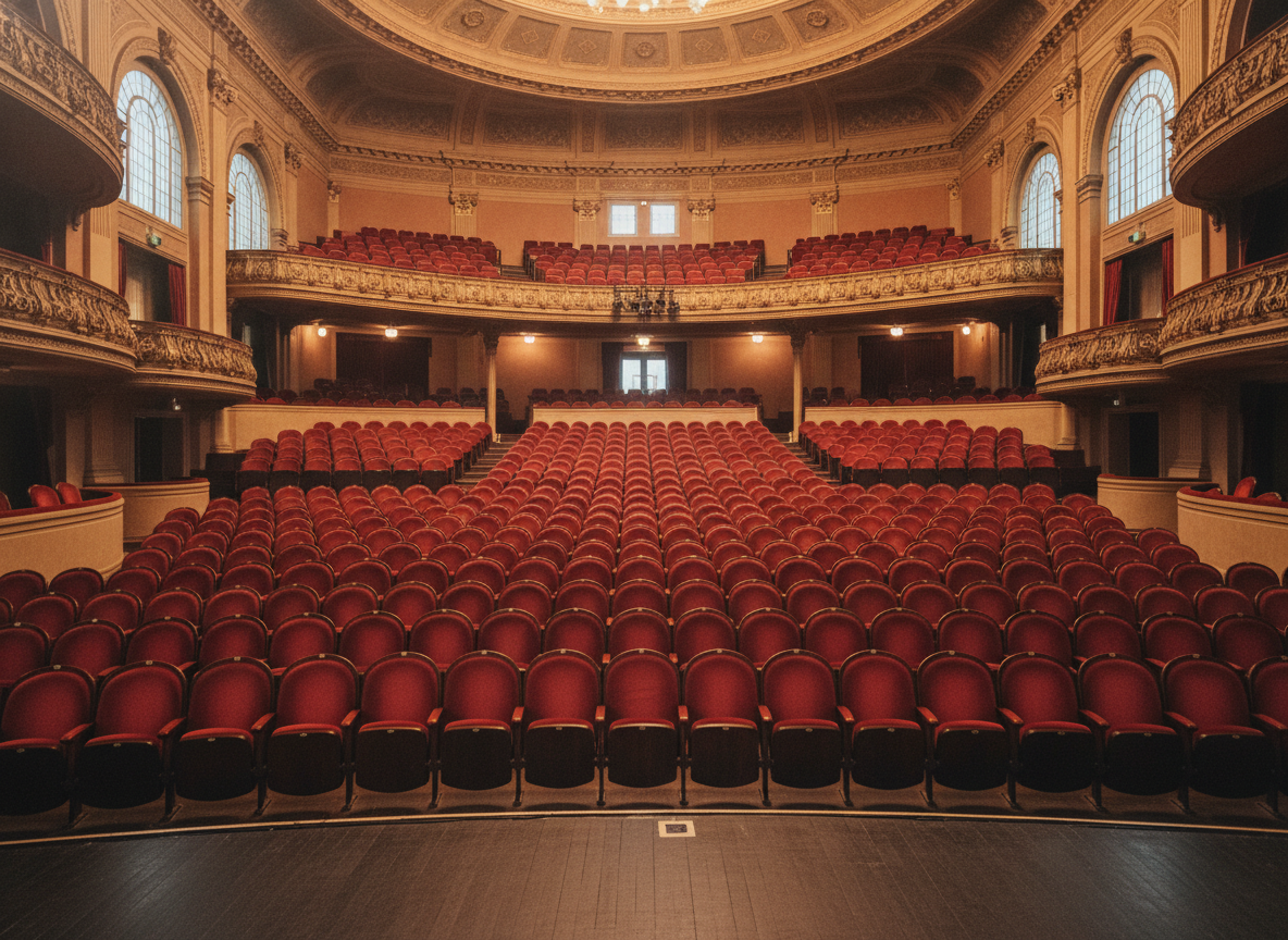 An empty theater waiting for an audience, symbolizing how a waitlist can fill every seat.