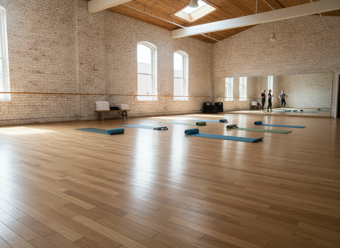 An empty loft dance studio, a great venue for a dance workshop.