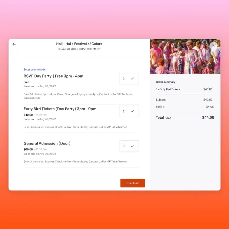 Embedded checkout