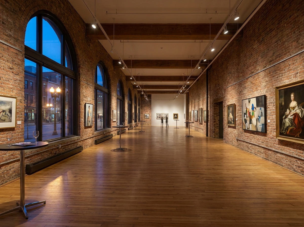 An art gallery in Abilene set up for a local event.