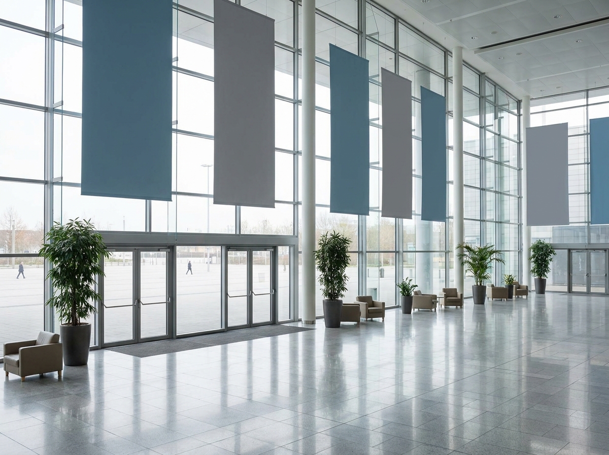 The entrance to a venue for a professional networking event.
