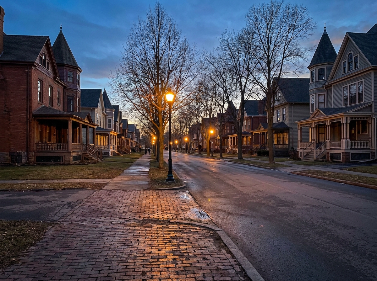 A historic street in Buffalo, home to many local events and venues.