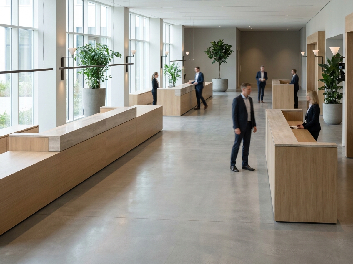 A smooth, professional check-in area at a career conference.