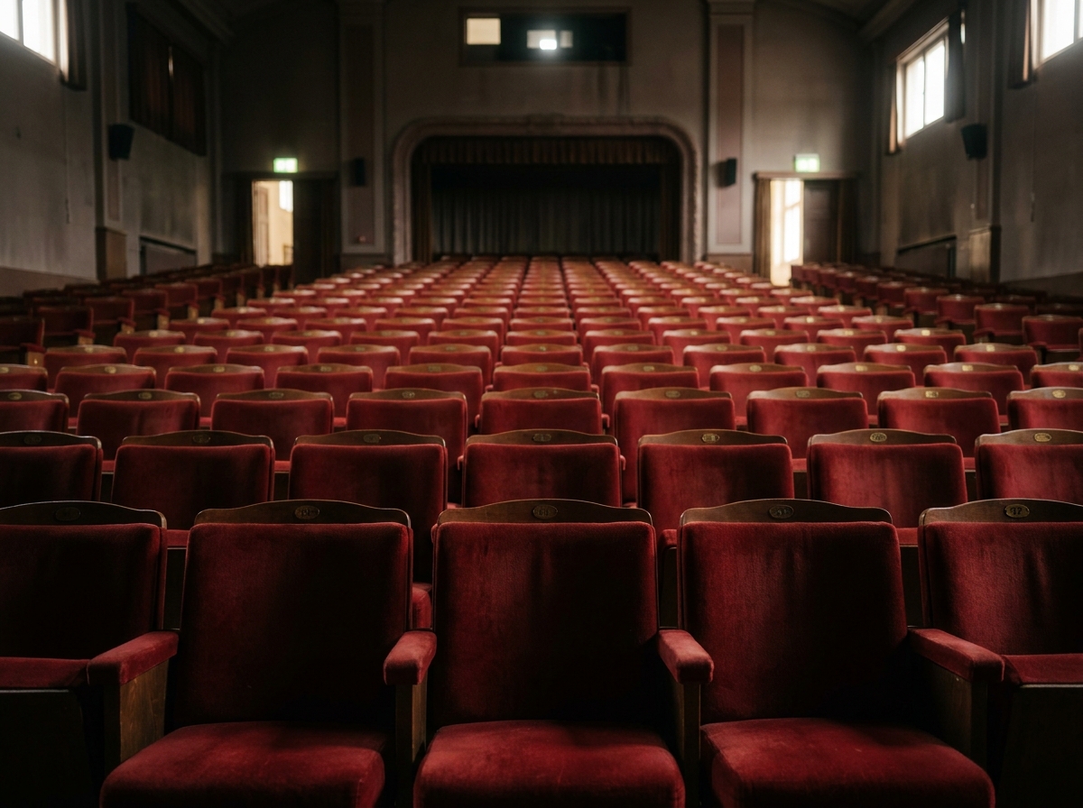 Numbered theater seats, highlighting Eventbrite's reserved seating feature for dance shows.