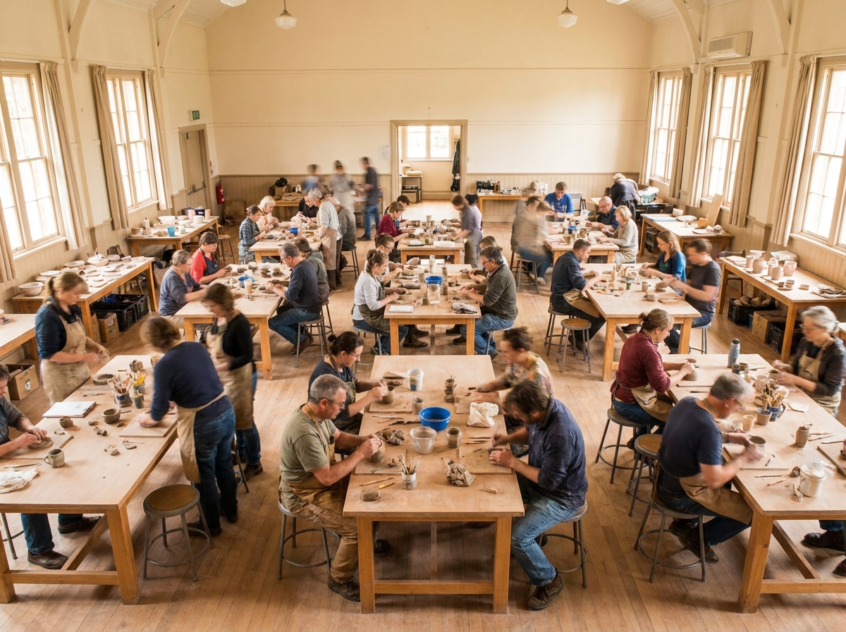 Attendees participating in a hands-on educational workshop.