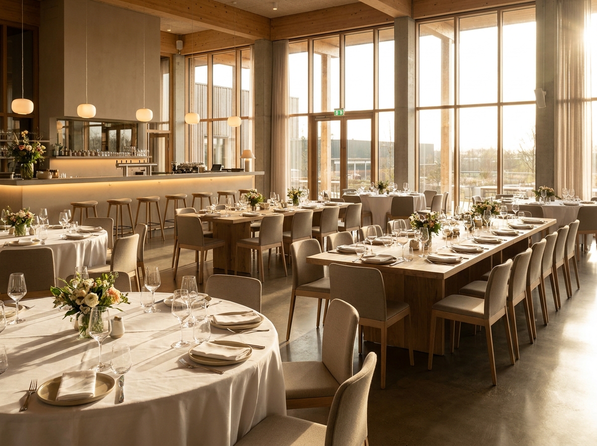 A restaurant in Frisco set for a private ticketed dinner event.