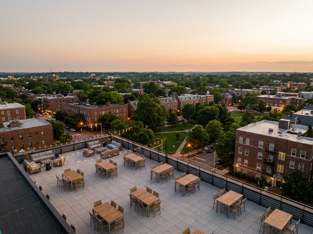 A rooftop bar in Gainesville arranged for a professional networking mixer.