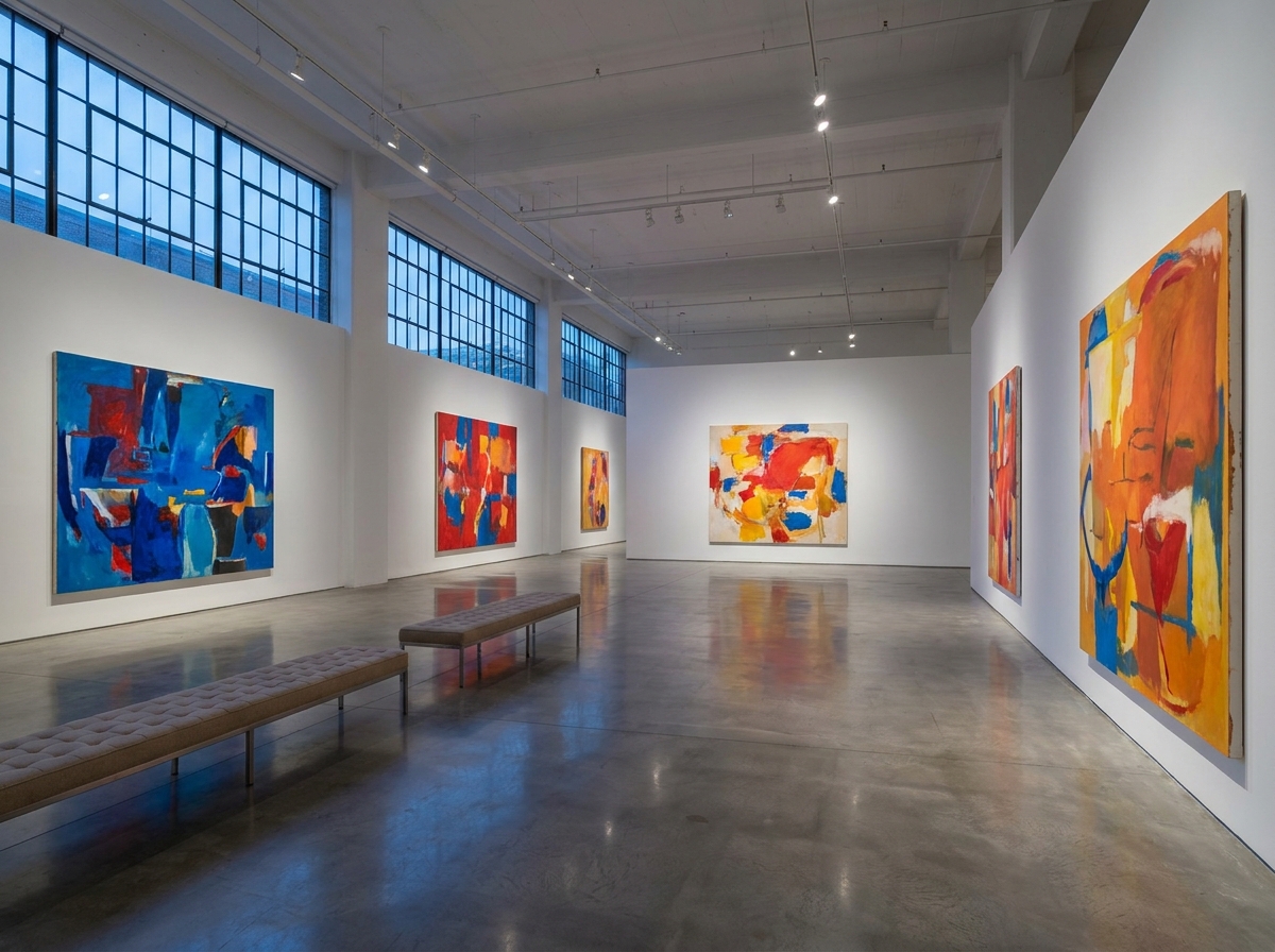 An art gallery in Grand Rapids set up for an event opening.