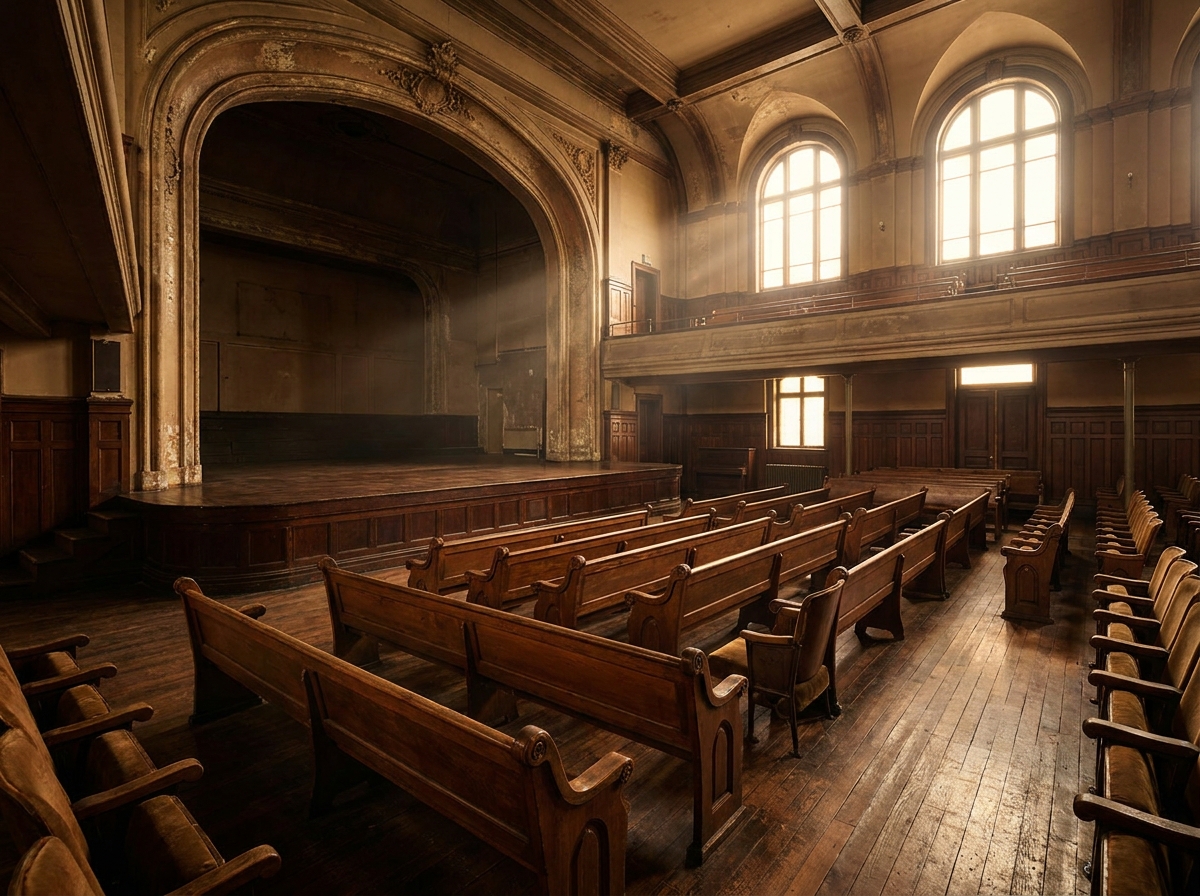 Interior of a classic Halifax music venue ready for a ticketed performance.