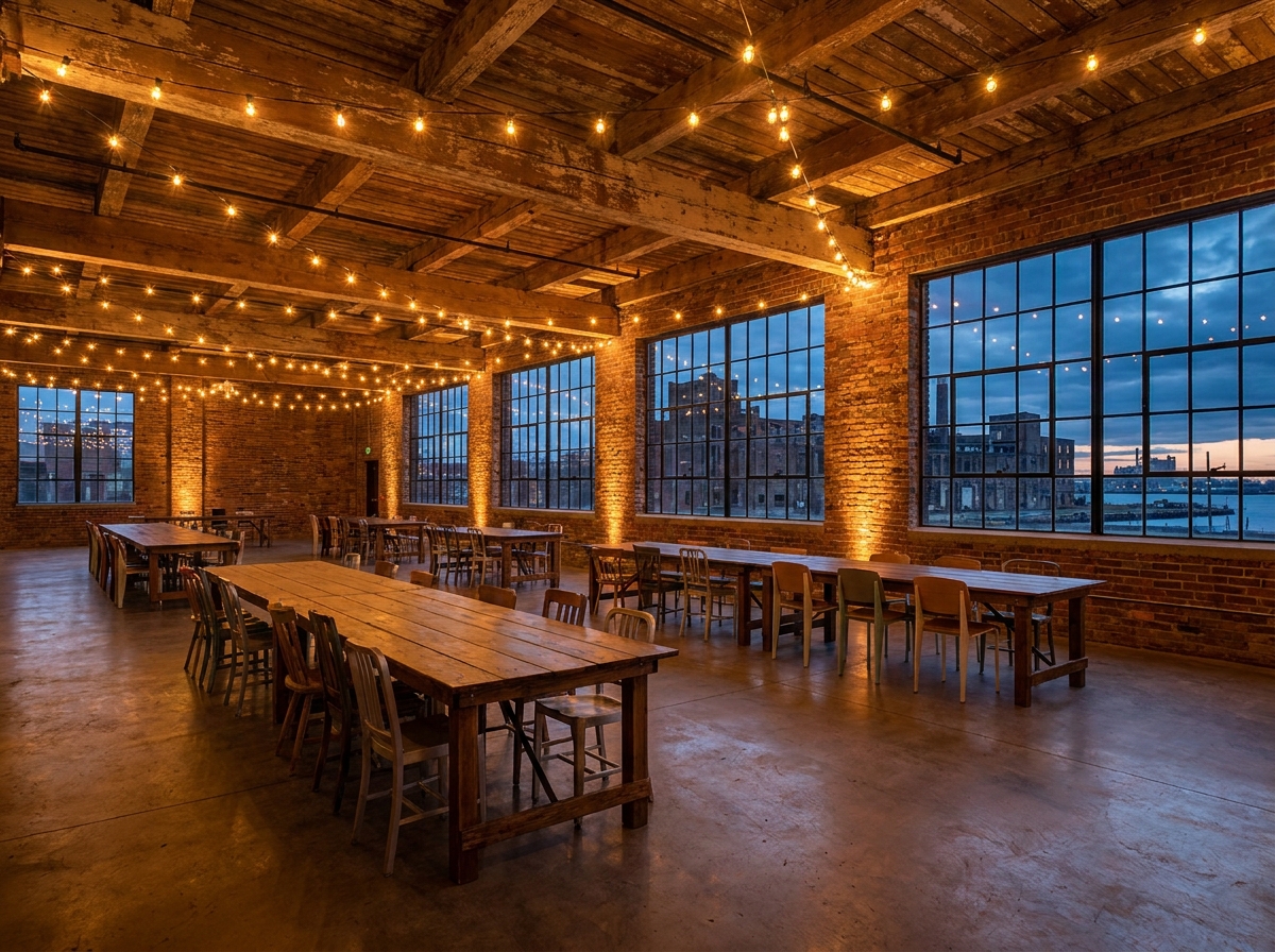 An empty event space in Hamilton prepared for a function.