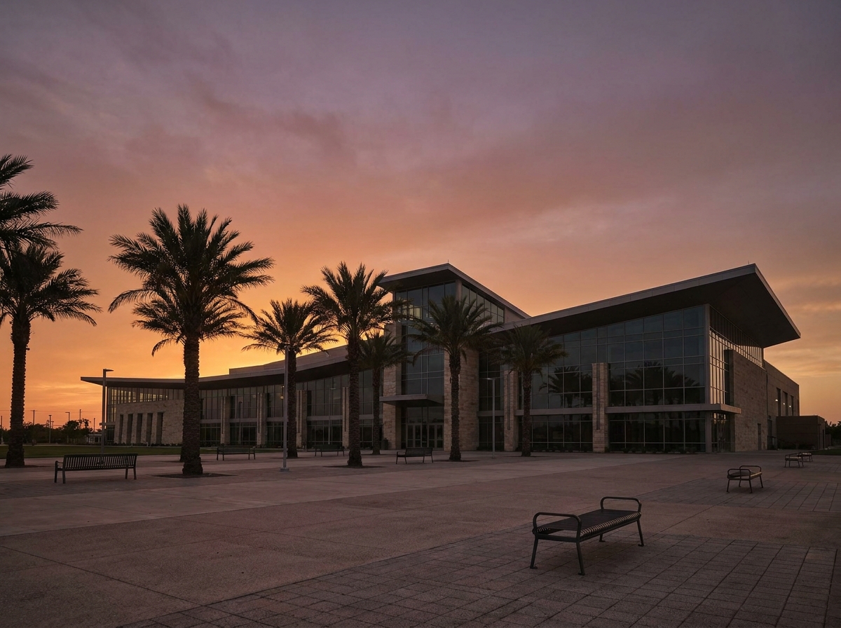 The exterior of a McAllen convention center, a popular venue for local events.