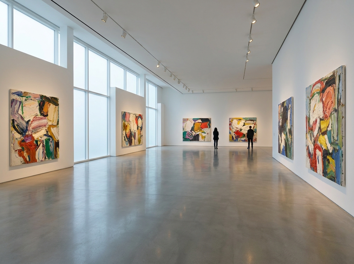 An art gallery in New Haven set up for an event.