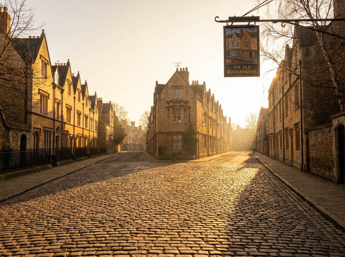 A picturesque street in Jericho, Oxford, home to many local events.