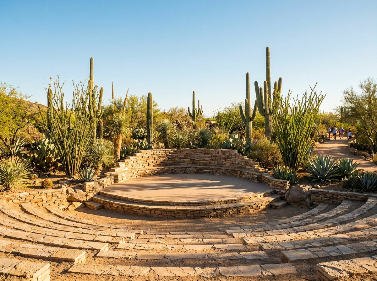 An outdoor amphitheater in Phoenix ready for a performance.