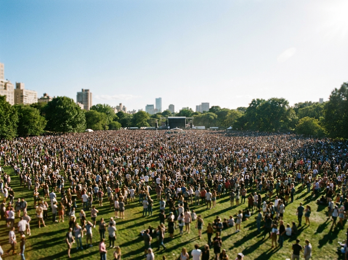 A large crowd of supporters at an outdoor Republican Party rally.