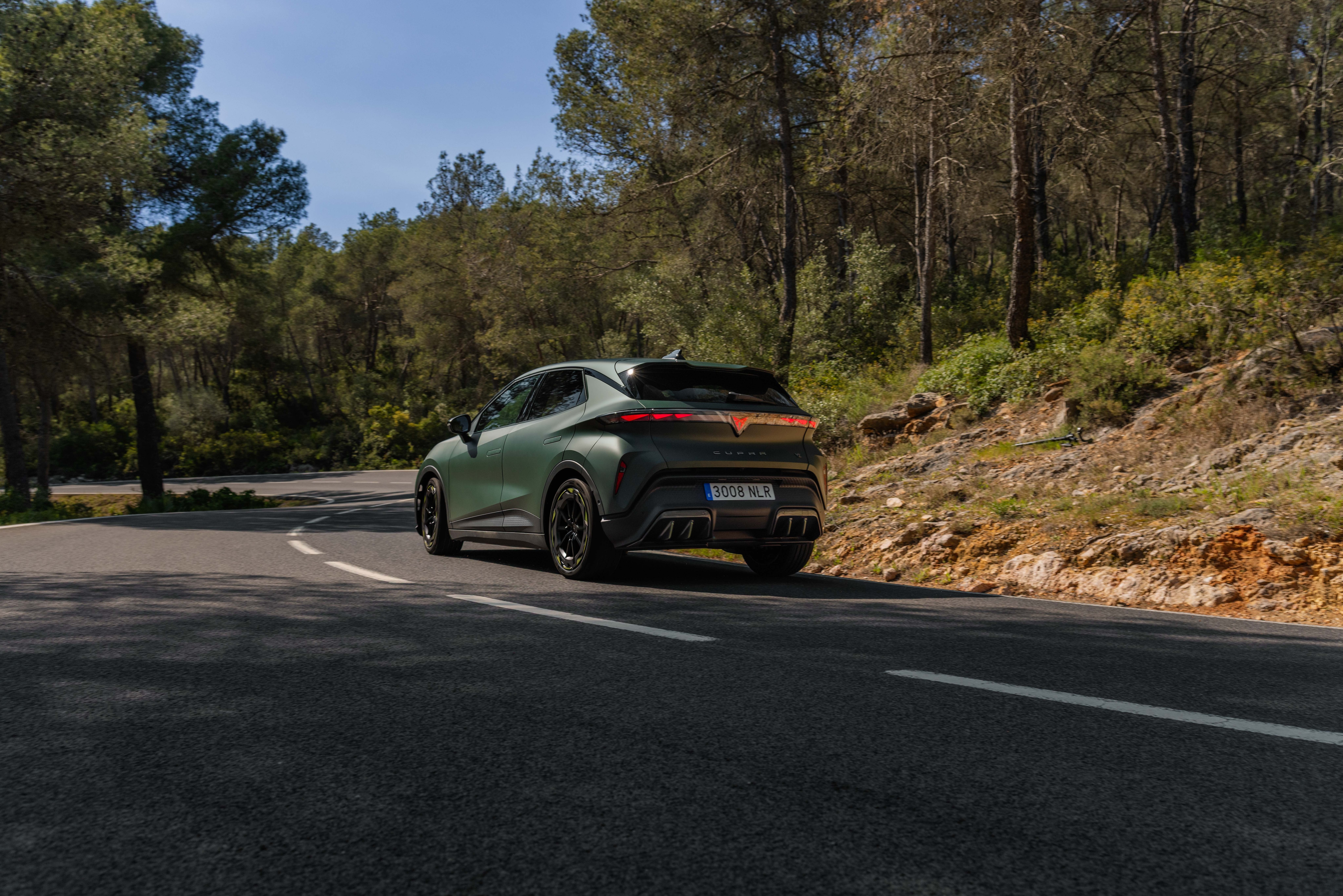 CUPRA Raval (MY2027) side, forest road. Source: CUPRA Media Center.