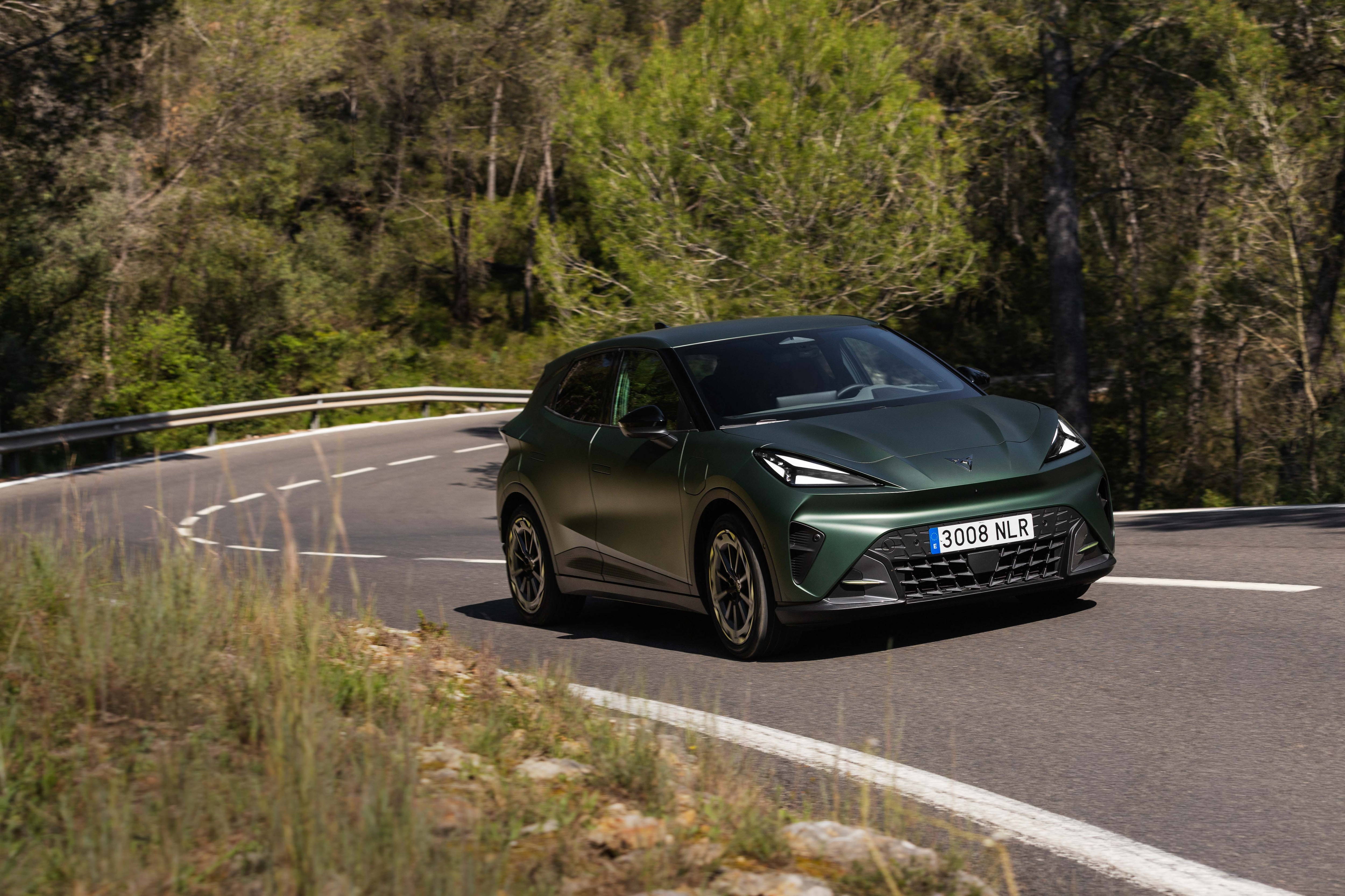 CUPRA Raval (MY2027) rear three-quarter, forest. Source: CUPRA Media Center.