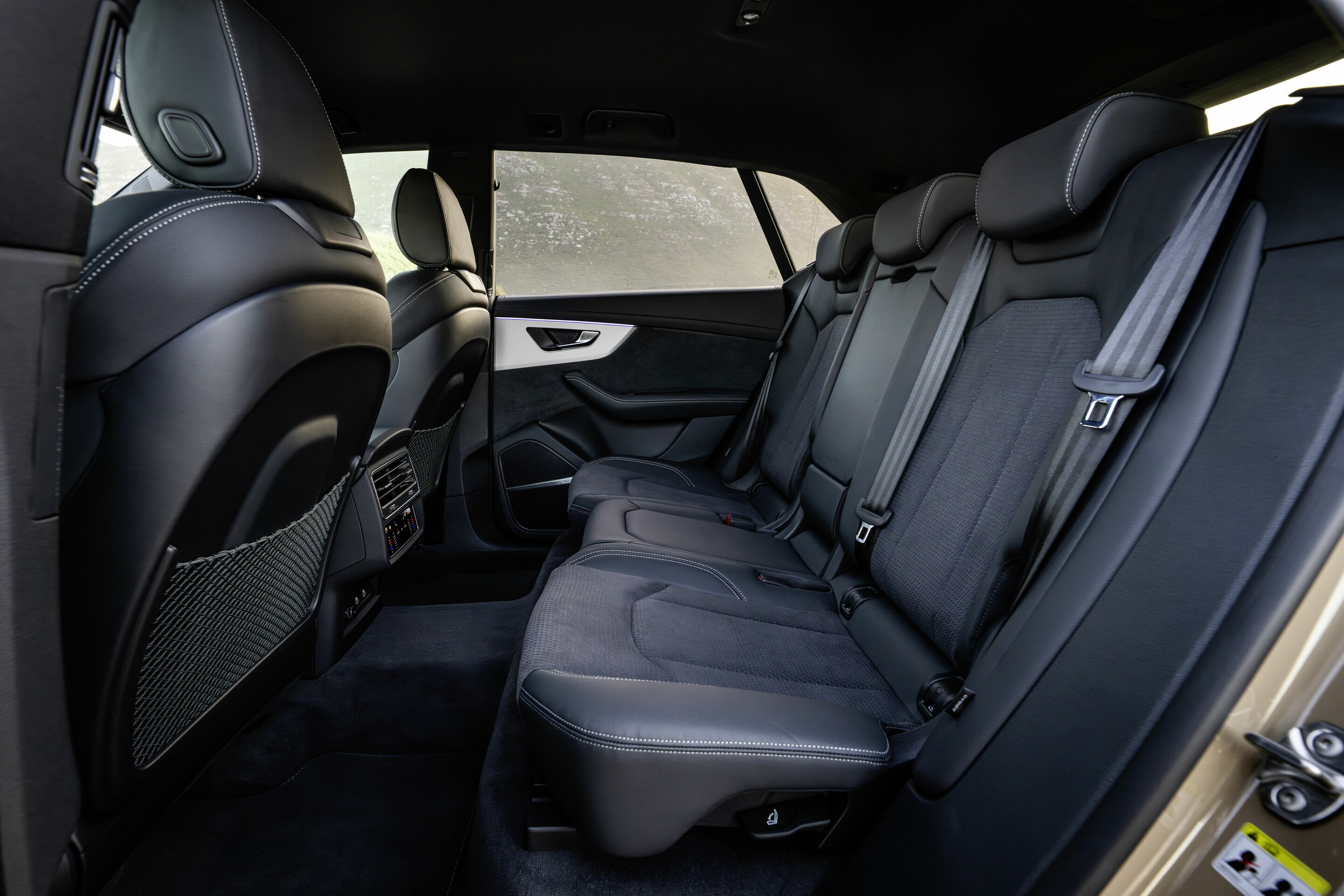 Audi Q8 (current gen) rear seats. Source: Audi MediaCenter A236021.