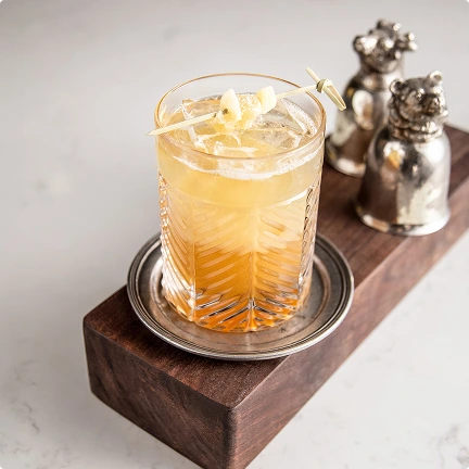A gold rush cocktail