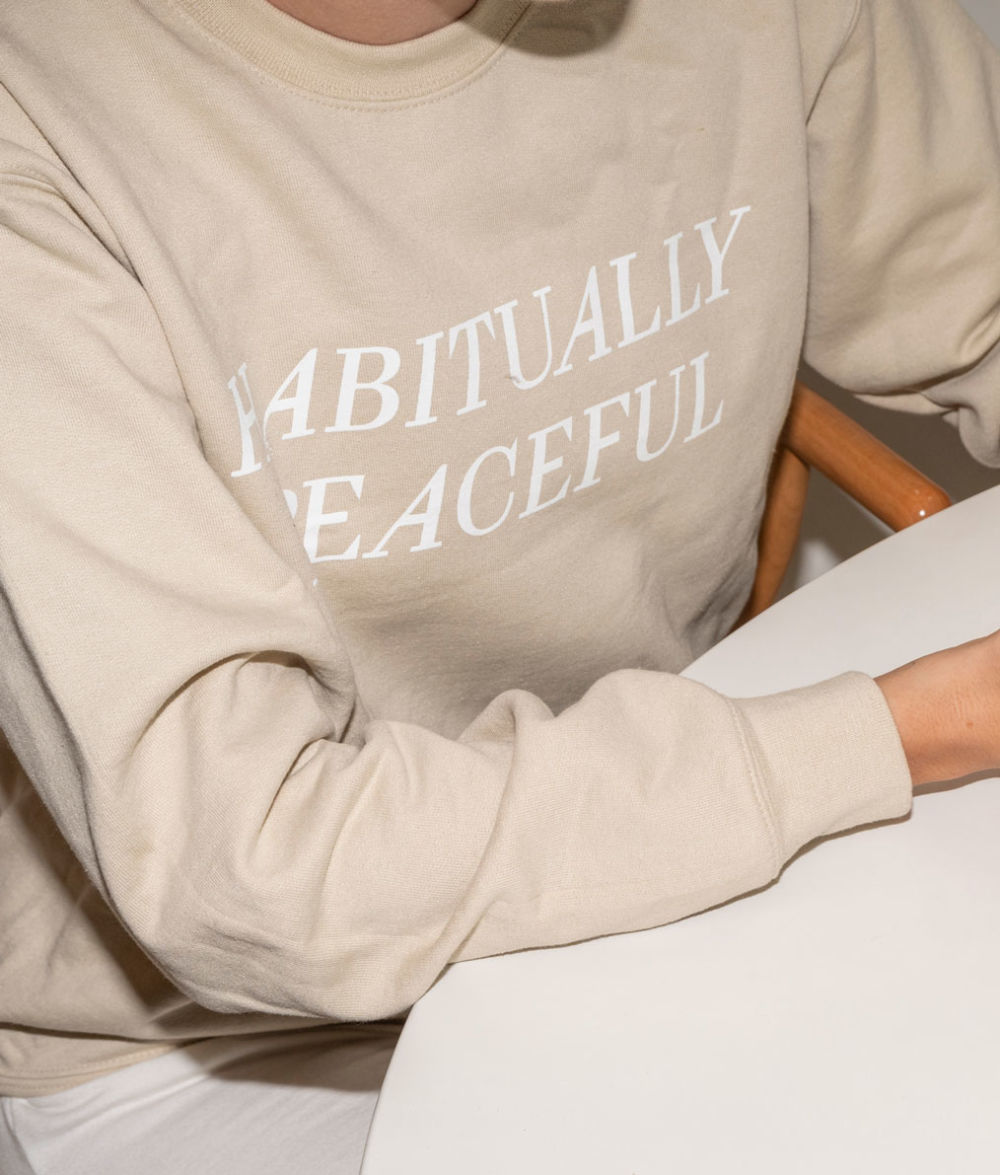 Habitually Peaceful Pullover - on model