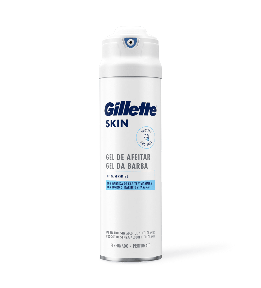 Gillette Skin Ultra Sensitive Gel de Afeitar Hombre para Pieles Sensibles,  Pack 6 x 200 ml, Protege, Alivia y Refresca el Rostro Durante el Afeitado :  : Belleza