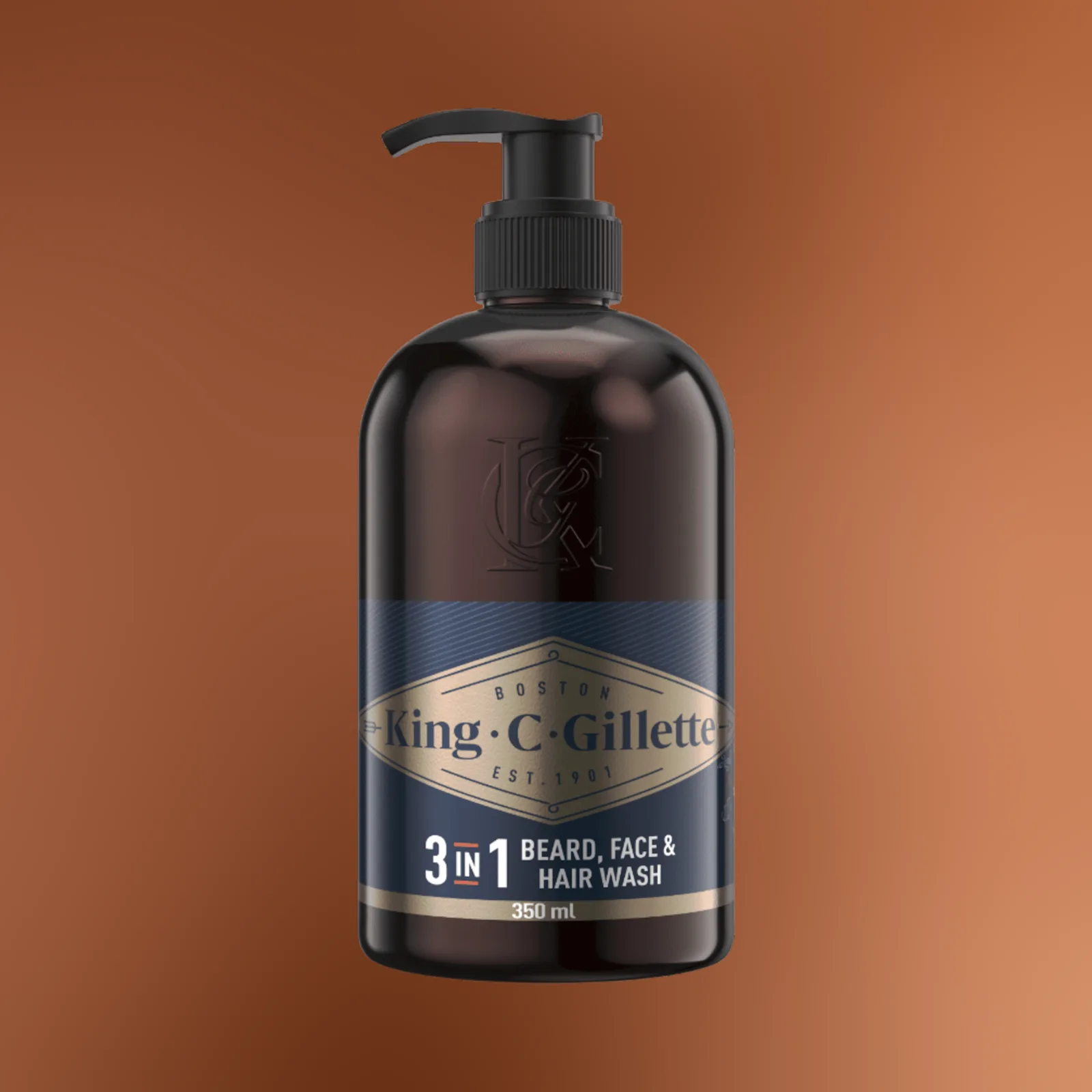 King C. Gillette Men's 3in1 Beard, Face & Hair Wash rengöring