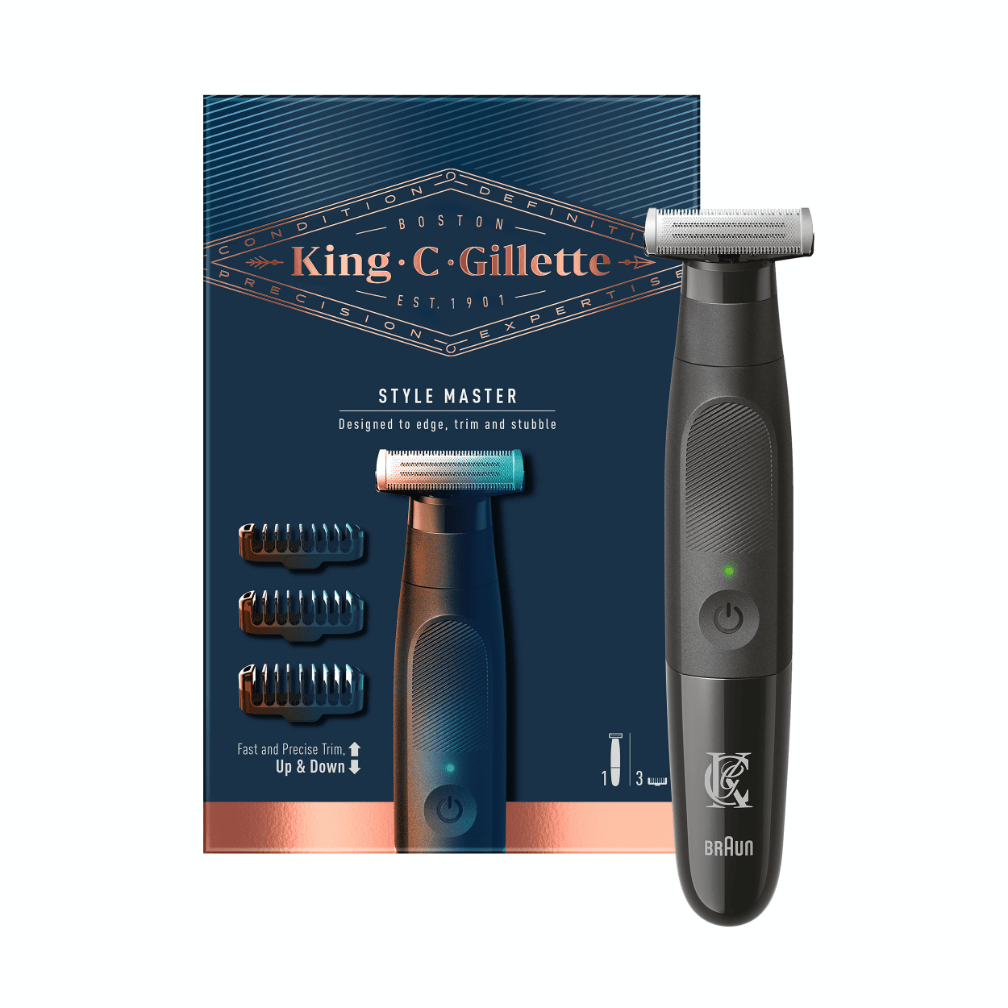  King C. Gillette recortadora de barba para hombre, incluye 1  recortadora inalámbrica con una hoja 4D y 3 peines intercambiables,  resistente al agua : Belleza y Cuidado Personal
