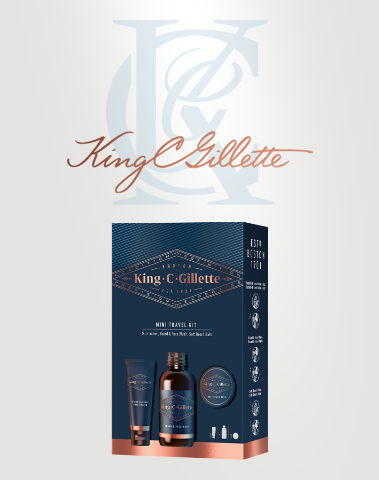 Mini kit de viaje de regalo King C. Gillette 