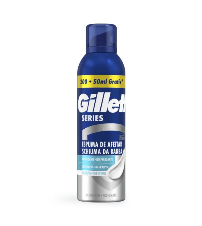 Gillette Series Espuma De Afeitar Refrescante Con Eucalipto