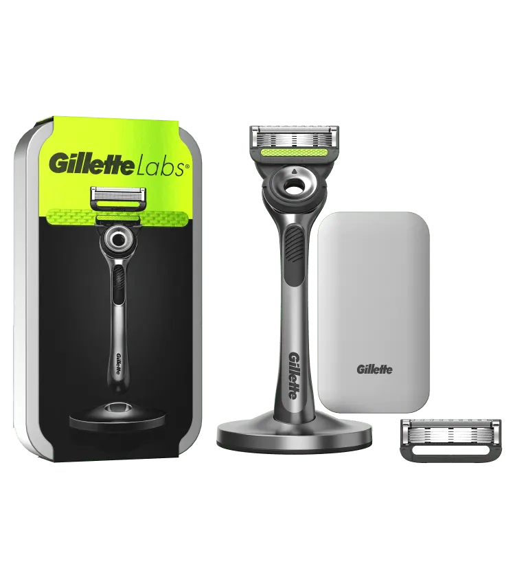 GilletteLabs Exfolierande Rakhyvel med Reseetui