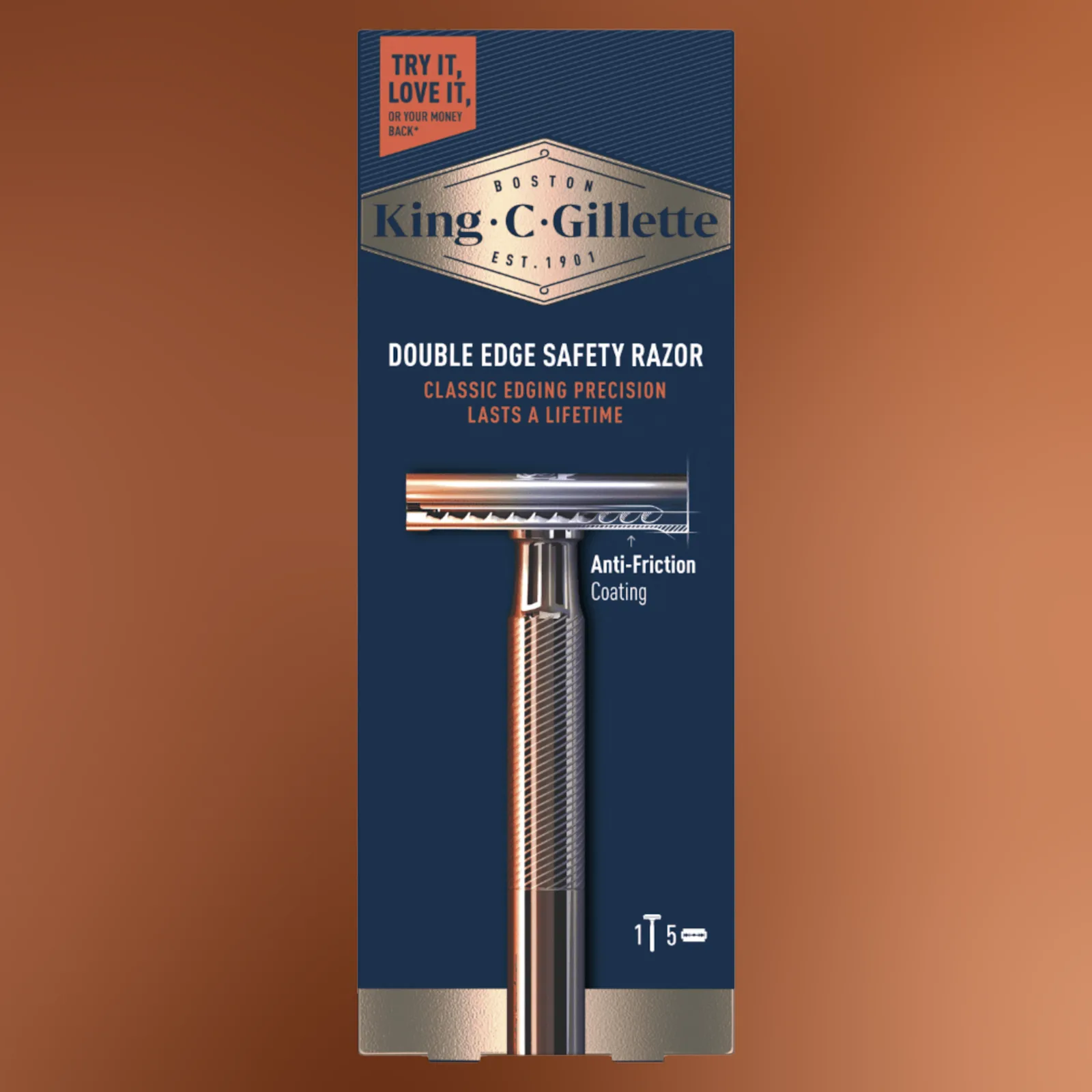 King C. Gillette Dubbeleggad Säkerhetshyvel