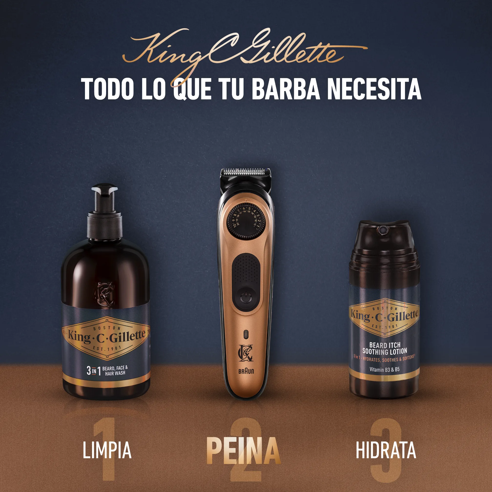 Recortadora de barba PRO para hombres King C. Gillette