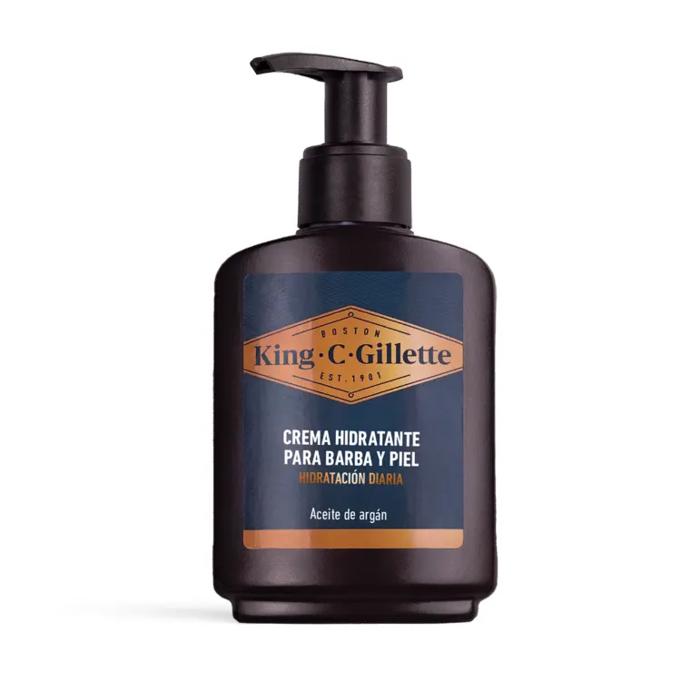 King C. Gillette Crema Hidratante Para Rostro Y Barba Incipiente