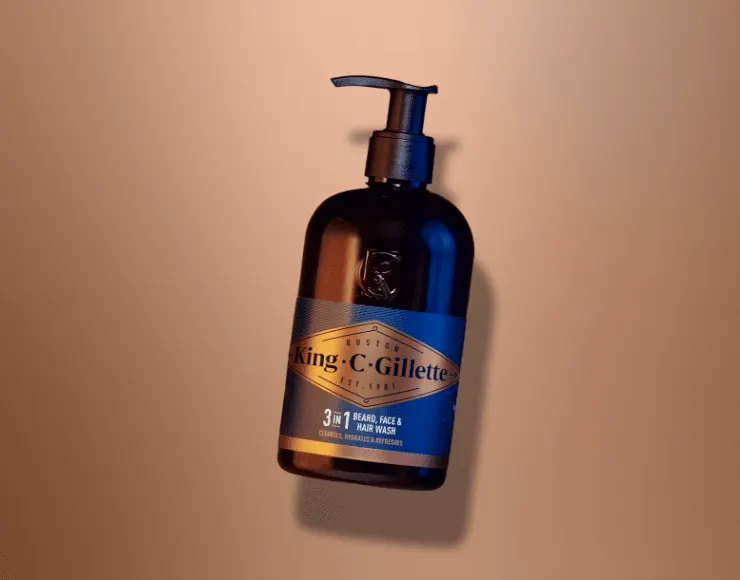 King C. Gillette skäggvårdsprodukter: olja, trimmer, rakgel och schampo