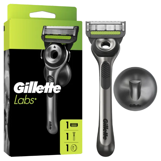 GilletteLabs Maquinilla De Afeitar Para Hombre Con Barra Exfoliante