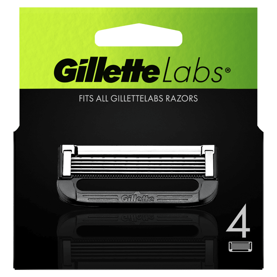 GilletteLabs med exfolieringsremsa och uppvärmd rakhyvel refillpack med rakblad