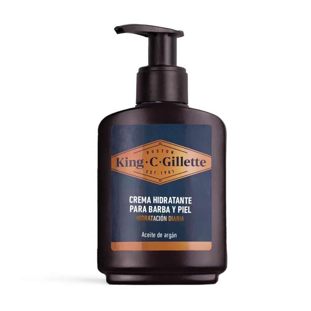 King C. Gillette Crema Hidratante Para Rostro Y Barba Incipiente