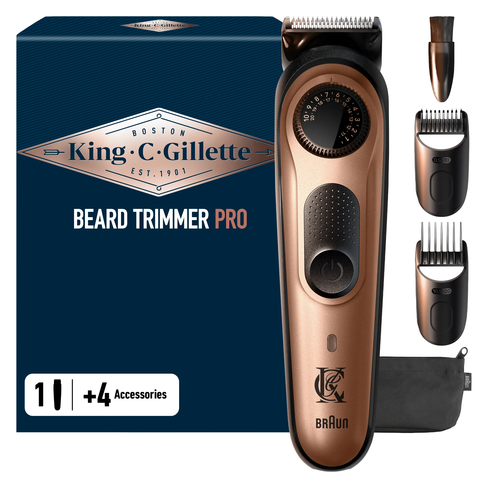 Recortadora de barba PRO para hombres King C. Gillette