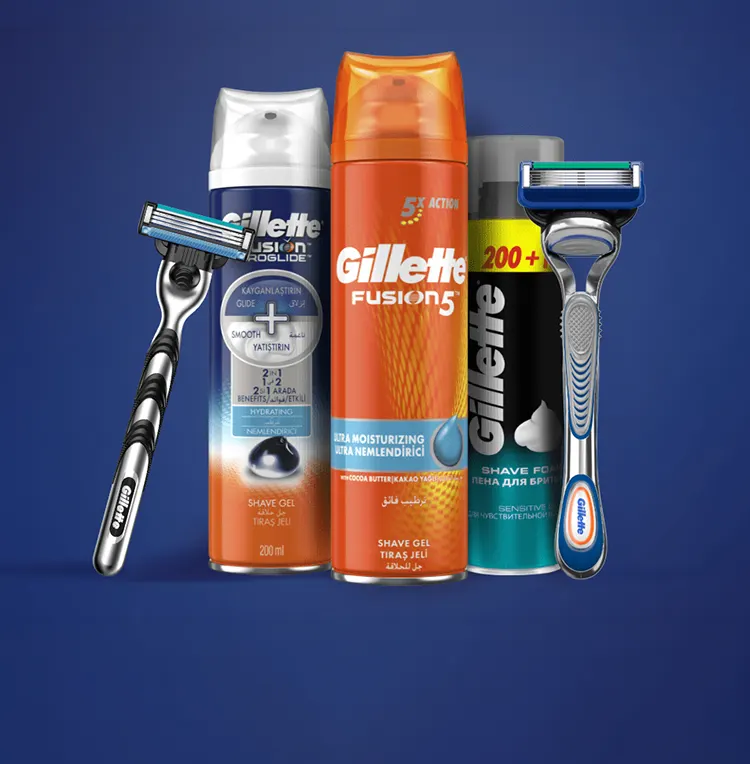 Mükemmel bir tıraş için Erkek Tıraş Ürünleri Gillette'den