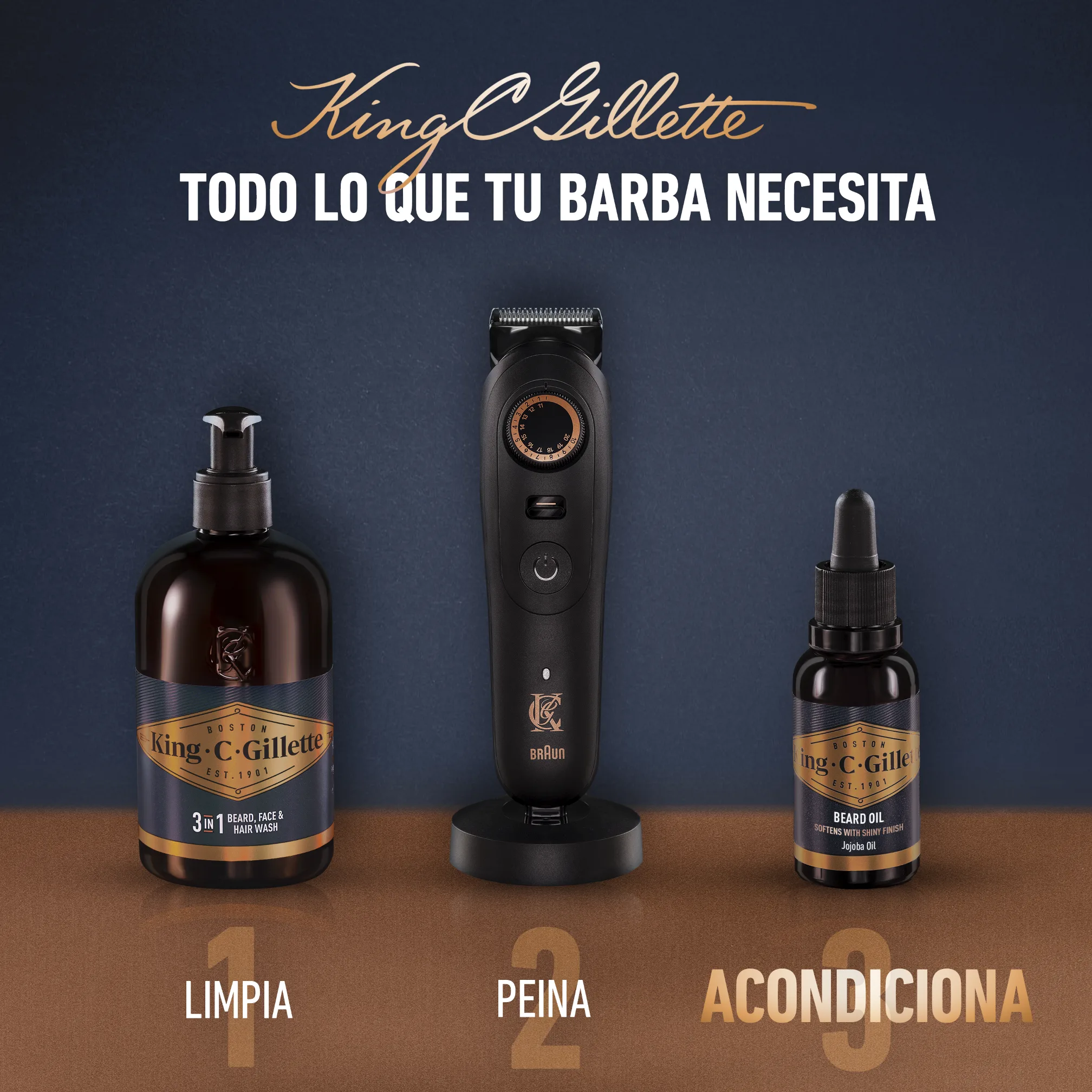 King C. Gillette Aceite Para La Barba Con Aguacate, Almendra Y Aceite De Argán