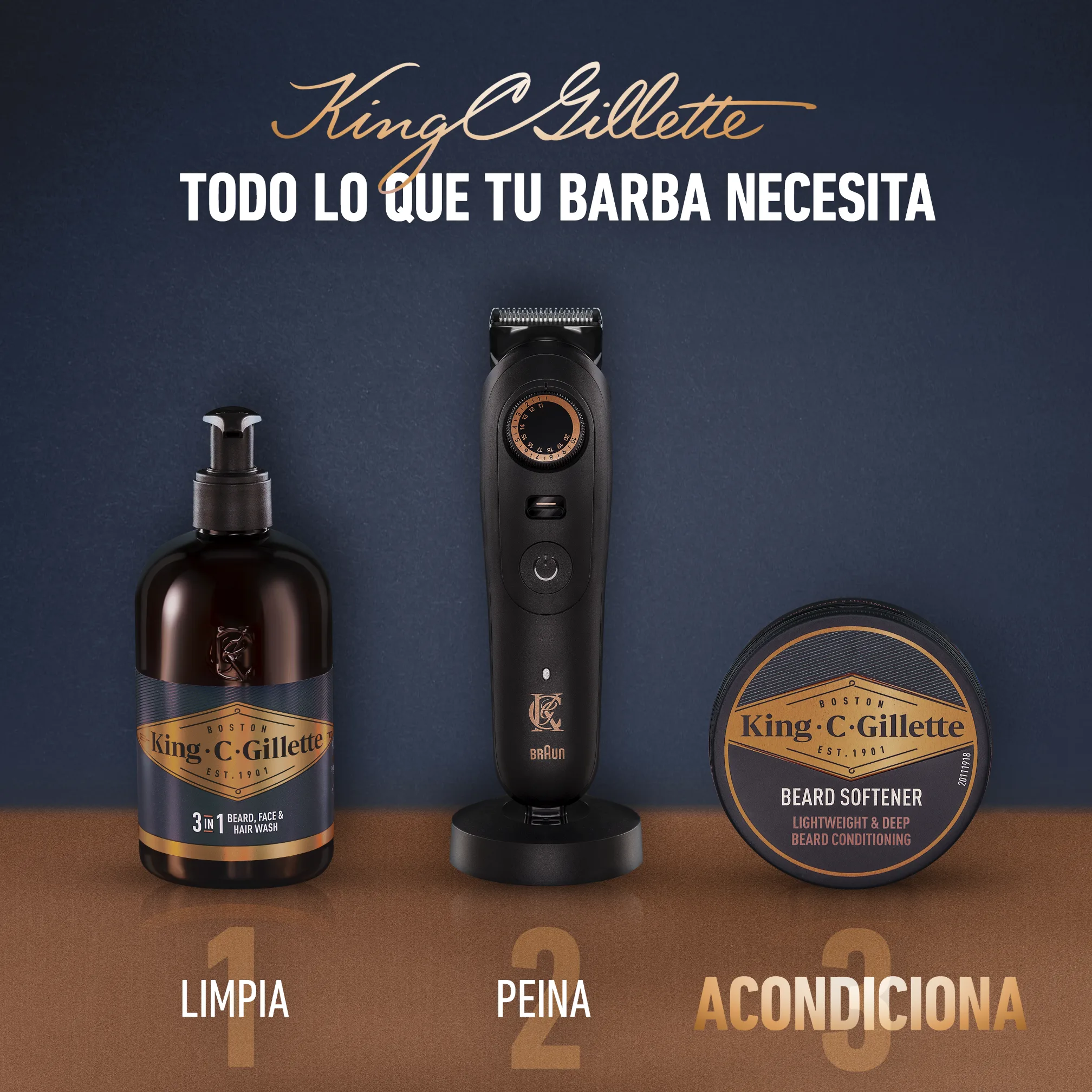 Bálsamo Suave Para Barba Con Manteca De Cacao King C. Gillette